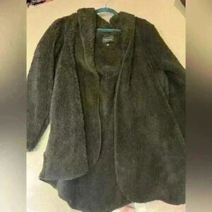 Forever 21 fluffy black robe jacket